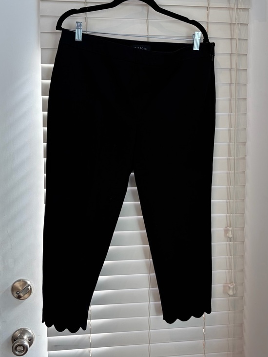 Talbots Pants - Talbots Black Chatham Scallop Hem Crop Pants